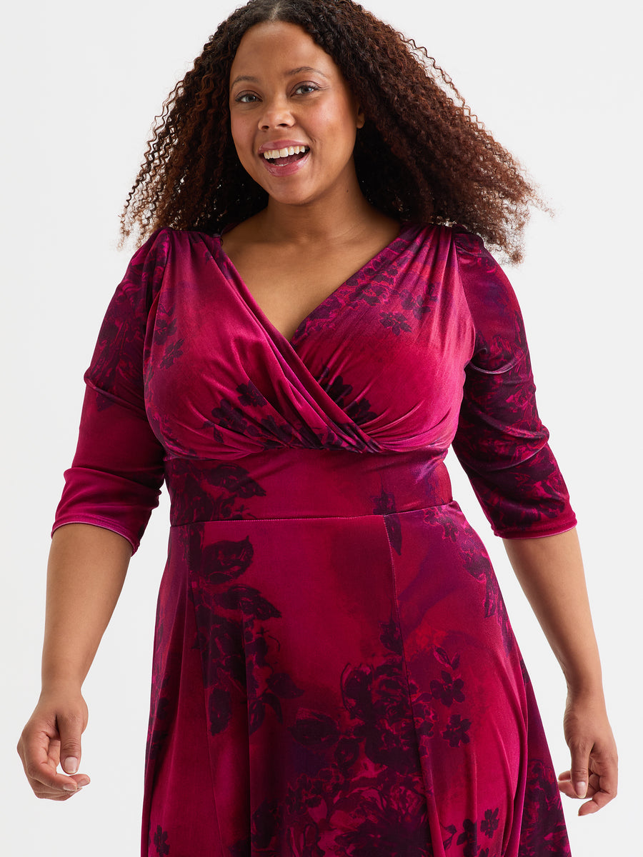 Plus size velvet dress hotsell