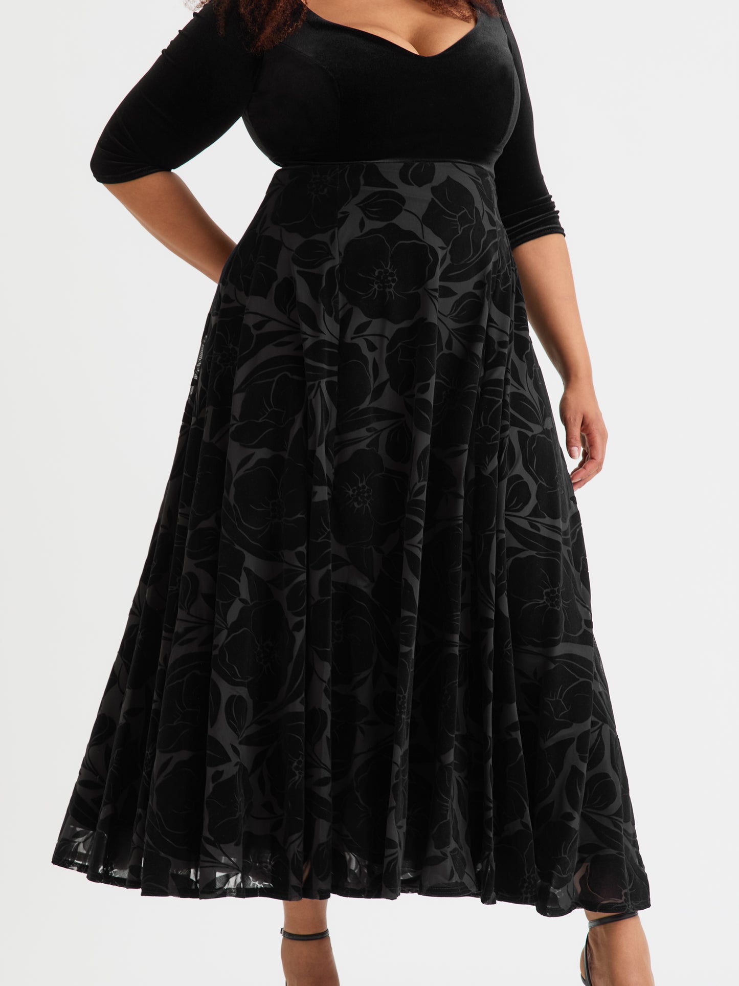 Black Velvet 2-in-1 with Flock Skirt