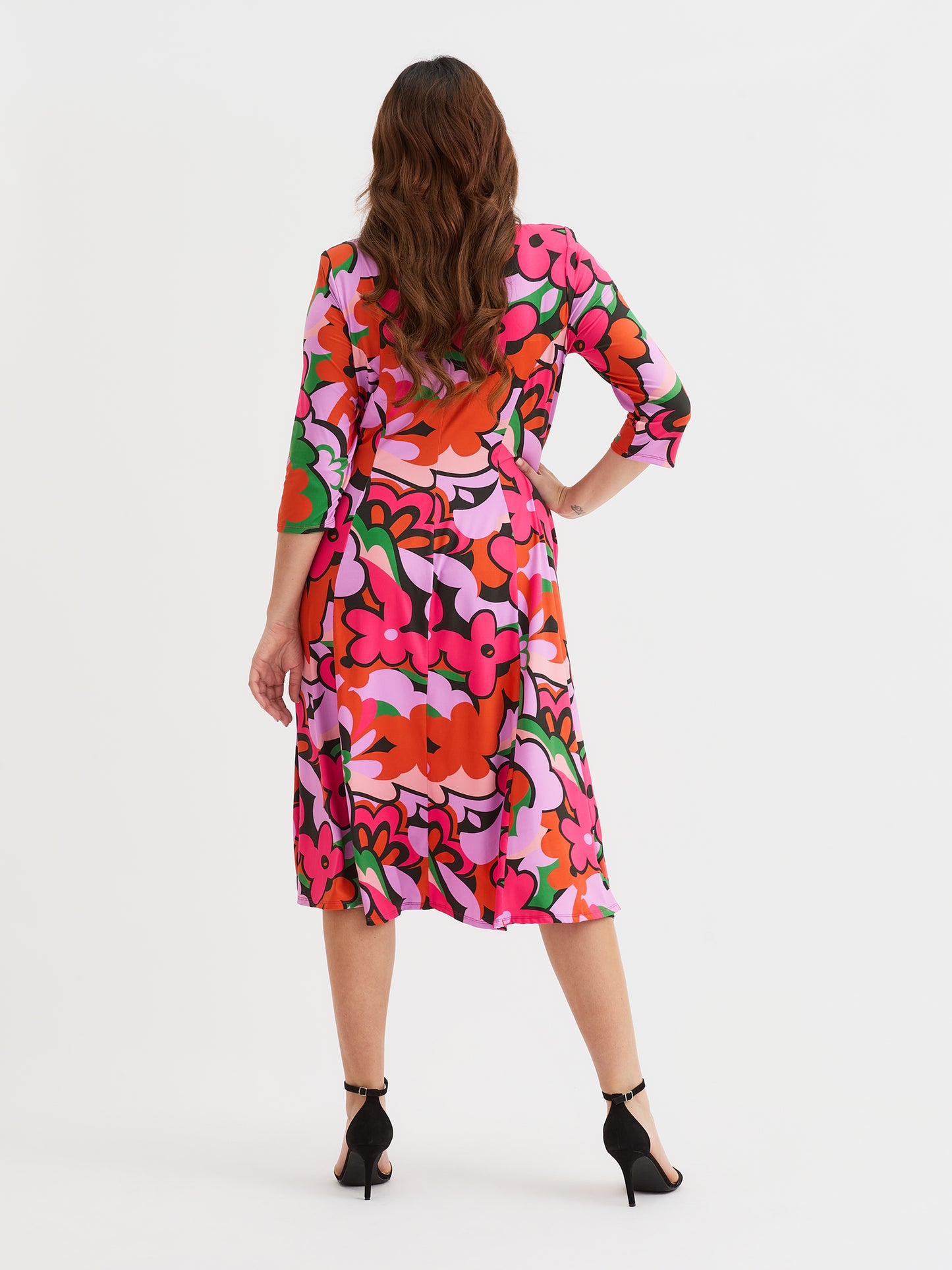 Claudia 'Pucci' Print Jersey Knot Front Dress