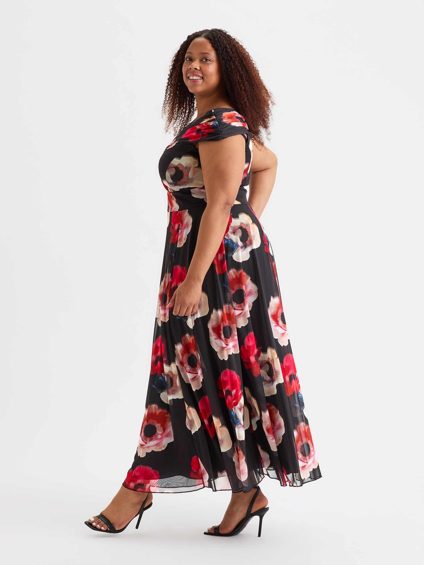 Bardot Black Red Maxi Dress