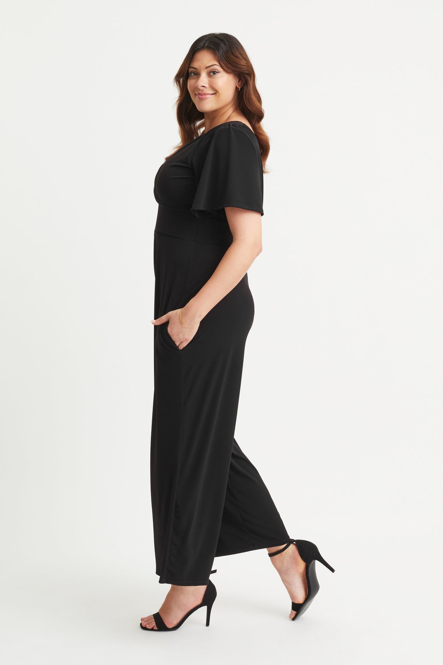 Black Wrap Lounge Jumpsuit