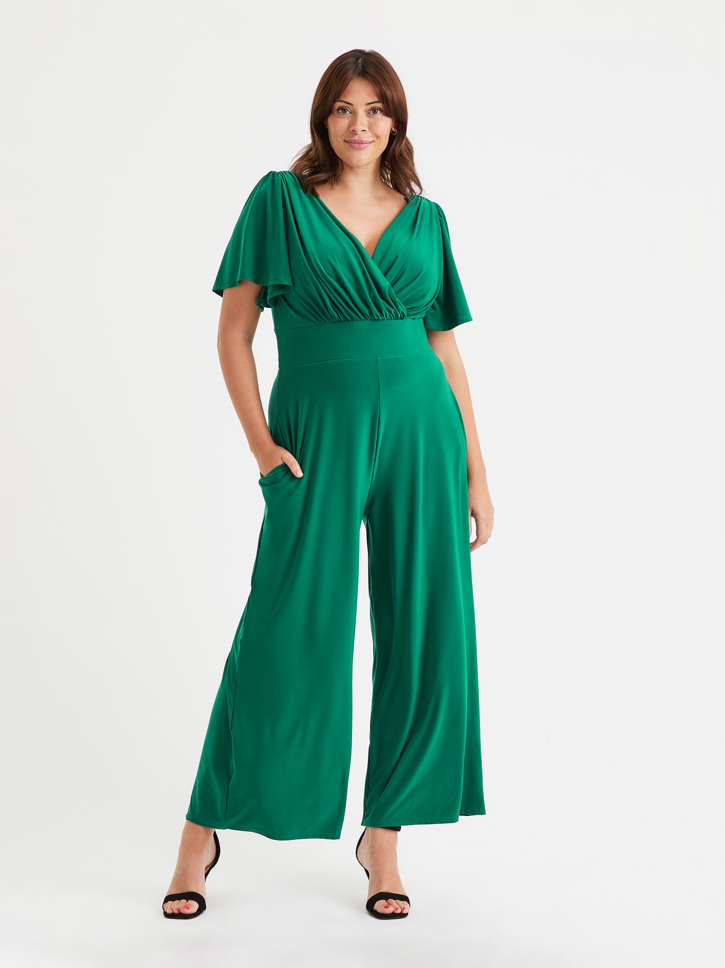 Green Wrap Lounge Jumpsuit