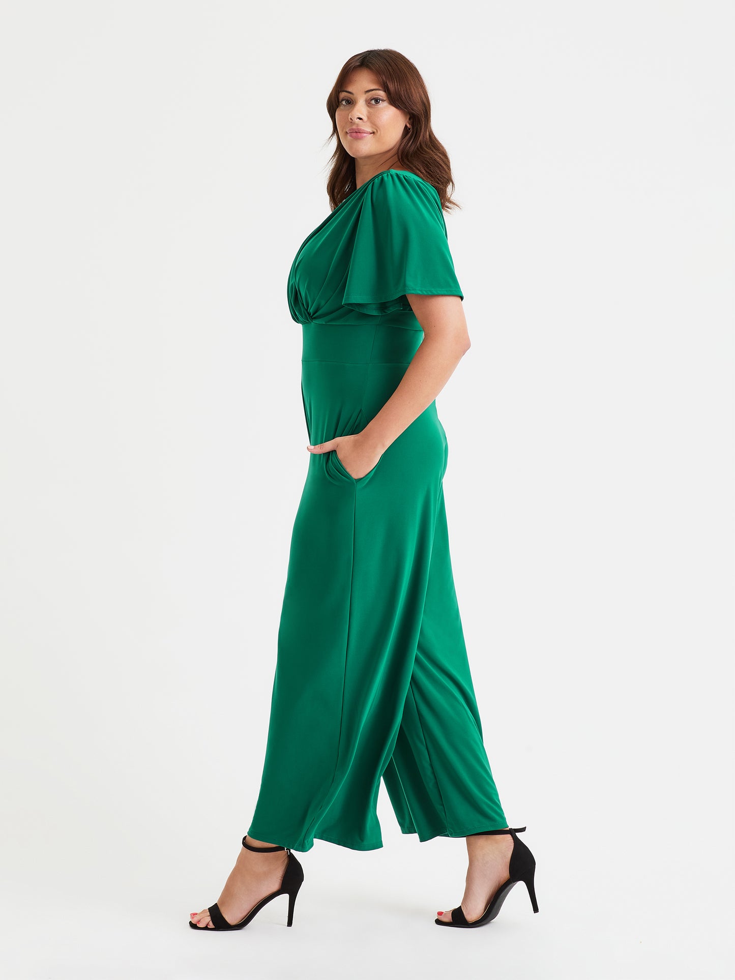 Green Wrap Lounge Jumpsuit