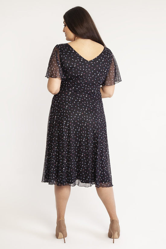 Scarlett & Jo Dresses Lottie Heart Angel Sleeve Midi Dress